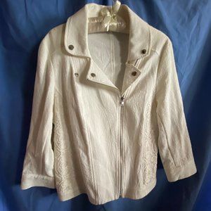 JohnPaulRichard ivory colored lightweight jacket